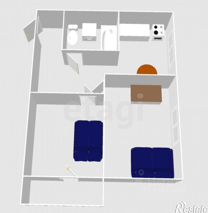 2-комн квартира ул Ломоносова, 6,  д. 6