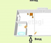 1-комн, 34кв м, этаж 2/3 ул Снежная, 12