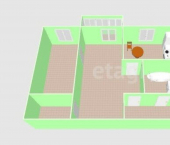 2-комн, 44кв м, этаж 1/4 Спортивный проезд, 17А